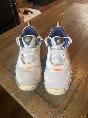 adidas Sneakers - White with Navy & Yellow Accent